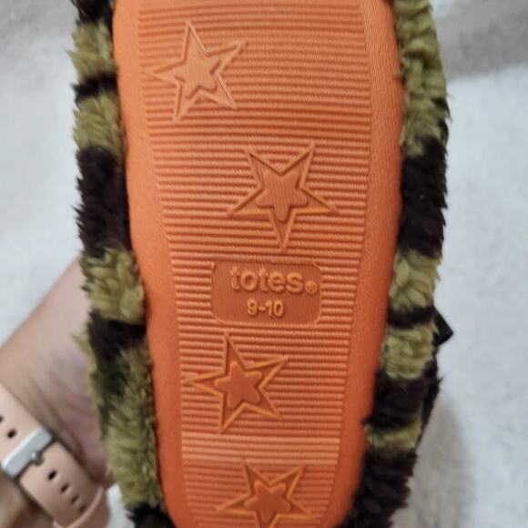 NEW totes Kids Warm Soft Lightweight Washable Toddler Child Slipper dino sz 9-10 - Picture 6 of 6